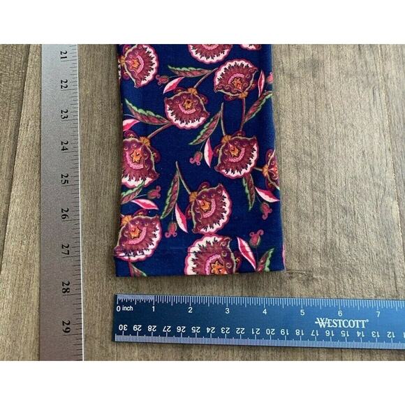 LuLaRoe Womens Leggings TC Tall and Curvy Floral One Size Elastic Waist - Picture 4 of 7